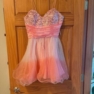 Fiesta Pink Sequin Kids Dress